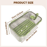 Maxbell Refrigerator Storage Box Refrigerator Organizer Bin for Restaurant Apartment Green