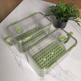 Maxbell Refrigerator Storage Box Refrigerator Organizer Bin for Restaurant Apartment Green
