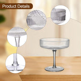 Maxbell Ribbed Coupe Glass Clear Elegant Reusable Drink Glass for Party Events Hotel