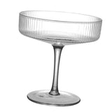 Maxbell Ribbed Coupe Glass Clear Elegant Reusable Drink Glass for Party Events Hotel