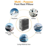 Maxbell Inflatable Travel Foot Rest Pillow Portable Plane Footrest Pillow for Adults