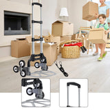 Maxbell Folding Hand Truck Adjustable Foldable Hand Cart for Warehousing Home Office