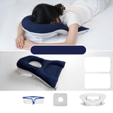 Maxbell Face Down Pillow Neck Support Multifunctional Soft Face Cushion Prone Pillow Navy