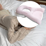 Maxbell Face Down Pillow Neck Support Multifunctional Soft Face Cushion Prone Pillow Pink