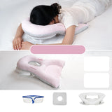 Maxbell Face Down Pillow Neck Support Multifunctional Soft Face Cushion Prone Pillow Pink