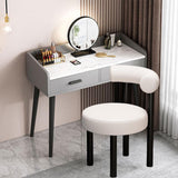 Maxbell Vanity Chair Modern with Backrest Comfortable for Dorm Living Room Apartment Black Leg