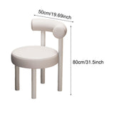 Maxbell Vanity Chair Modern with Backrest Comfortable for Dorm Living Room Apartment White Leg