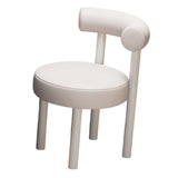 Maxbell Vanity Chair Modern with Backrest Comfortable for Dorm Living Room Apartment White Leg