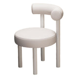 Maxbell Vanity Chair Modern with Backrest Comfortable for Dorm Living Room Apartment White Leg