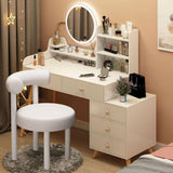 Maxbell Vanity Chair Modern with Backrest Comfortable for Dorm Living Room Apartment White Leg