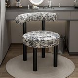 Maxbell Vanity Chair Stable Decoration Comfortable for Apartment Living Room Bedroom Black Leg