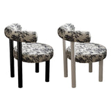 Maxbell Vanity Chair Stable Decoration Comfortable for Apartment Living Room Bedroom Black Leg