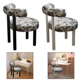 Maxbell Vanity Chair Stable Decoration Comfortable for Apartment Living Room Bedroom Black Leg