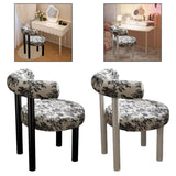 Maxbell Vanity Chair Stable Decoration Comfortable for Apartment Living Room Bedroom Black Leg