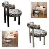 Maxbell Vanity Chair Stable Decoration Comfortable for Apartment Living Room Bedroom Black Leg