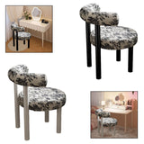 Maxbell Vanity Chair Stable Decoration Comfortable for Apartment Living Room Bedroom Black Leg