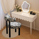 Maxbell Vanity Chair Stable Decoration Comfortable for Apartment Living Room Bedroom Black Leg