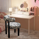 Maxbell Vanity Chair Stable Decoration Comfortable for Apartment Living Room Bedroom Black Leg