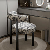 Maxbell Vanity Chair Stable Decoration Comfortable for Apartment Living Room Bedroom Black Leg