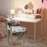 Maxbell Vanity Chair Stable Decoration Comfortable for Apartment Living Room Bedroom White Leg