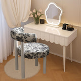 Maxbell Vanity Chair Stable Decoration Comfortable for Apartment Living Room Bedroom White Leg