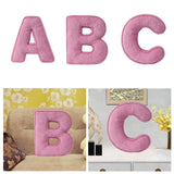 Maxbell Letter Plush Pillow Ornament Educational Plush Toy for Couch Bed Letter A