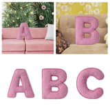 Maxbell Letter Plush Pillow Ornament Educational Plush Toy for Couch Bed Letter A