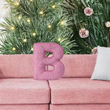 Maxbell Letter Plush Pillow Ornament Educational Plush Toy for Couch Bed Letter B