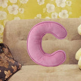 Maxbell Letter Plush Pillow Ornament Educational Plush Toy for Couch Bed Letter C