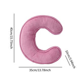 Maxbell Letter Plush Pillow Ornament Educational Plush Toy for Couch Bed Letter C