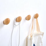 Maxbell 4Pcs Wall Hooks Garage Home Utility Ropes Robe Hat Bedroom Wooden Coat Hooks