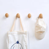 Maxbell 4Pcs Wall Hooks Garage Home Utility Ropes Robe Hat Bedroom Wooden Coat Hooks