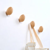 Maxbell 4Pcs Wall Hooks Garage Home Utility Ropes Robe Hat Bedroom Wooden Coat Hooks