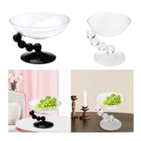 Maxbell Glass Dessert Bowl Multifunctional Food Container for Candy Appetizer Sundae Black