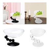 Maxbell Glass Dessert Bowl Multifunctional Food Container for Candy Appetizer Sundae Black