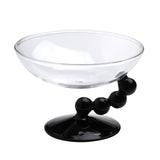 Maxbell Glass Dessert Bowl Multifunctional Food Container for Candy Appetizer Sundae Black