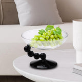 Maxbell Glass Dessert Bowl Multifunctional Food Container for Candy Appetizer Sundae Black