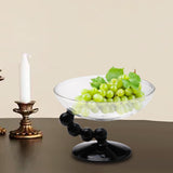 Maxbell Glass Dessert Bowl Multifunctional Food Container for Candy Appetizer Sundae Black