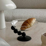 Maxbell Glass Dessert Bowl Multifunctional Food Container for Candy Appetizer Sundae Black
