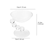 Maxbell Glass Dessert Bowl Multifunctional Food Container for Candy Appetizer Sundae Clear
