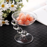 Maxbell Glass Dessert Bowl Multifunctional Food Container for Candy Appetizer Sundae Clear