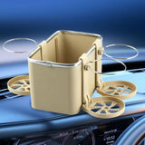 Maxbell Car Armrest Storage Box Auto Accessories Easy Installation Tissue Box Holder Beige