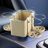 Maxbell Car Armrest Storage Box Auto Accessories Easy Installation Tissue Box Holder Beige