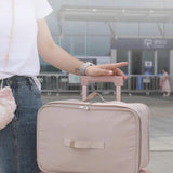 Maxbell Hanging Travel Shelves Bag Packing Cube Portable with Hook Luggage Organizer Khaki