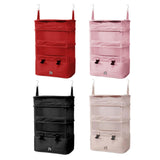 Maxbell Hanging Travel Shelves Bag Packing Cube Portable with Hook Luggage Organizer Khaki