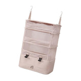 Maxbell Hanging Travel Shelves Bag Packing Cube Portable with Hook Luggage Organizer Khaki