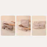 Maxbell Hanging Travel Shelves Bag Packing Cube Portable with Hook Luggage Organizer Khaki