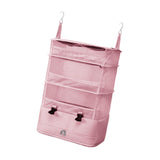 Maxbell Hanging Travel Shelves Bag Packing Cube Portable with Hook Luggage Organizer Pink