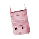 Maxbell Hanging Travel Shelves Bag Packing Cube Portable with Hook Luggage Organizer Pink