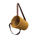 Maxbell Handwoven Fruit Basket with Shoulder Straps Garden PP Rustic Basket Backpack
